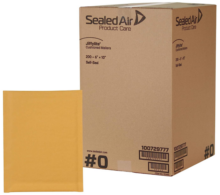 BUBBLE MAILER:6&quot;X10&quot; SELF SEAL200/CS:48/PLT:100729777