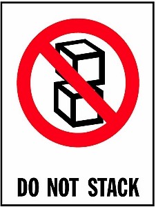 DO NOT STACK LABEL 500/ROLL