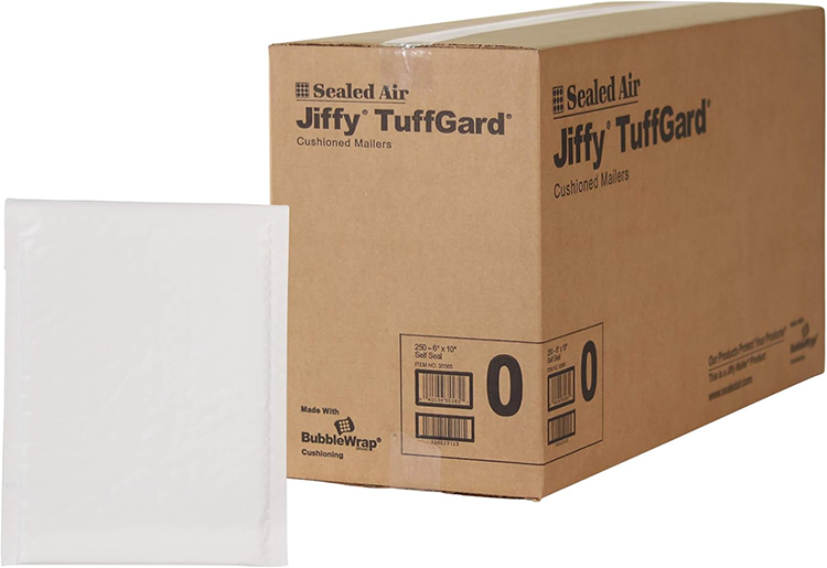 POLY BUBBLE MAILER:6X10:SELF SEAL250/CS - 36/PLT:100023123